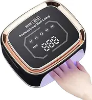 108W UV Led Nail Lamp, Rechargeable Fast UV Light for Nails Gel Polish, Cordless Gel Nail Dryer with Automatic Sensor/4 Timer Setting for Home & Salon
