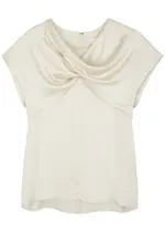 Day Birger ET Mikkelsen Fleur Twisted Satin top - White - 40 (UK14 / L) 40 (UK14 / L)