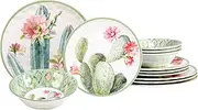 Certified International Desert Beauty 12 Piece Melamine Dinnerware Set, Service for 4