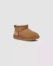 UGG Classic Ultra Mini 1130750K-CHE Kids US 6 Brown Suede Sheepskin Boot ZPO2867
