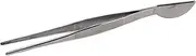 Bonsai Tweezers Stainless Steel Long Tweezers with Crescent Spatula Garden Care for Pots Loosening Soil Planing Grass Straight Style (Straight)