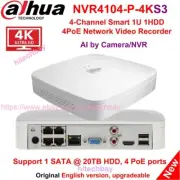 Dahua NVR4104-P-4KS3 4CH 4PoE 1SATA 4K AI Network Video Recorder H.265+ P2P