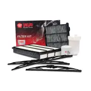 Sakura Front Rear Wiper Blades & Filter Service Kit for Mitsubishi Pajero NM NP