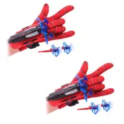 Superhero Gloves with Wrist Ejection Launcher - Black - 2packs