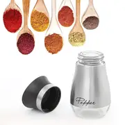 2pcs Spice Seasoning Bottle Container with Stainless Steel Lid