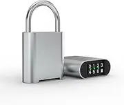 TenixLox Combination Padlock,4 Digit Security Padlock,Combination Lock for Outdoor Gate Garden Garages Fence Warehouse (Silver)