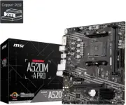 A520M-A PRO Gaming Motherboard (AMD Ryzen 5000, AM4, DDR4, Pcie 3.0, SATA 6Gb/S,