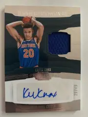2018-19 Panini Dominion Kevin Knox Jersey Relic Auto /49 NY Knicks RC Rookie