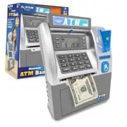 - Kids ATM Savings Bank – Electronic Piggy Bank with Bill Feeder, Coin
