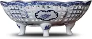 Decorative Bowls Fruit Bowl Oval Bowl Set Rack Ceramic Fruit Bowl Fruit Tray Rectangular Tray Border Elegant Dessert Plate Kitchen Dessert Plate Fruit Bowl for Kitchen Counter