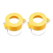 2 pcs Yellow Plastic Switch Cover Protector for 30mm Push Button Switch 55*55
