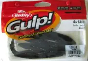 BERKLEY GULP! 5" Jumbo Leech (8/Ct Pack) - Black