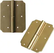 Retro Carved Hinge, Mini Hinges, 2 Pcs Gold Hinges +Screws Iron Decorative Hinges Vintage Wooden Jewelry Box Wine case Furniture Accessories (Size : Left5cm) (Size : Right7cm) Right7cm (Size : Left7c