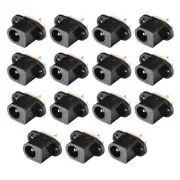 DC-017 5.5mmx2.0mm DC Power Jack Socket 3 Pin Female Panel Mount Connector 15pcs