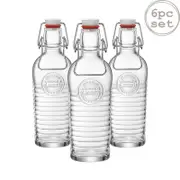 Bormioli Rocco Officina 1825 Swing Top Water Bottles Set - 6pc