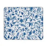 Blue Watercolor Floral Pattern Mouse Pad Computer Mouse Pad Suitable for Desk...
