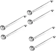 Cabilock 3sets Sturdy Stainless Steel Cherry Olive Pickle Serving Spoon with Drain Hole for Jars 2pcs*3