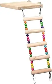 YARNOW Wooden Parrot Climbing Ladder Bird Toy Swing Educational Toy Parrot Training Ladder