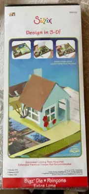 RARE & NEW!! Sizzix Bigz XL Die HOUSE 3D 656028 House Extra Long - NEW