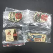 1996 4 Atlanta Olympic Coca Cola Pins 1 Torch 1 With Izzy 2 Star Swoosh New