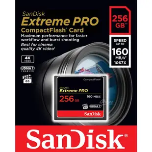 【SanDisk】256G 128G EXTREME PRO CF 記憶卡 讀160 寫150 COMPACTFLASH