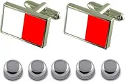 [Select Gifts] Shirt Dress Studs Bari City Italy Flag Cufflinks