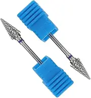 OSOLADY 2pcs Tungsten Steel Nail Art Drill Bits Nail Grinding Bits for Manicure Pedicure