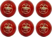 6 X Mestro Genuine Leather Cricket Ball Red Excellent Quality Box of Red Balls