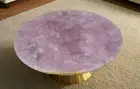 Rose quartz semiprecious stone table top, Coffee Table Top, Unique table top