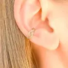 14K Gold Filled Braid Dainty Conch Ear Cuff, Non Pierced Ear Wrap, 12mm Diameter
