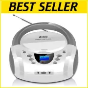 Wireless CD Player Boombox with FM Radio & Earphone Jack – Ideal for Outdoor Fun