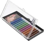VICASKY Colored Volume Eyelash Extensions of Colorful Fake Lashes for Cosplay Festivals Daily Wear Lightweight Long Lasting Curl Easy to Apply