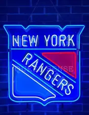 New York Rangers 24"x24" Neon Light Sign Lamp HD Vivid With Dimmer VSY