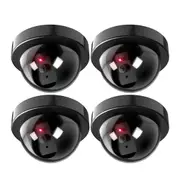 4pcs Home Security Imitation Camera with Flashing LED Fake Dome CCTV