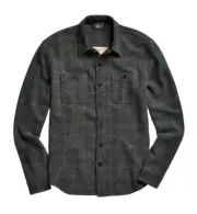 Ralph Lauren RRL Black Plaid Knit Ottoman Shirt Workshirt New