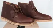 Clarks Men's Bushacre Desert Boots Tan Tumbled 26125549 Sz.8M NEW w/Box