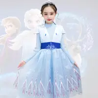 在飛比找蝦皮商城精選優惠-冰雪奇緣2 Cosplay Elsa公主艾莎女王連衣裙 聖誕