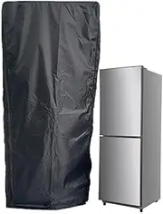 Upright Refrigerator Cover,Dustproof Upright Freezers Cover Waterproof Indoor Fridge Protection Cover Furniture Cover for Outdoor Mini Refrigerator (black, 22.7x22.7x56inch)