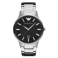 在飛比找PChome24h購物優惠-Emporio Armani 競速時尚黑面腕錶(AR2457