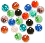 LOMYLM 10pcs Glow in the Dark Glass Marbles Gifts for Kids Fluorescent Dotted Marbles Marble Run Game Accesssories Crafts Decoration, 16mm, 10 colors, 2202QTL0178Y01J10DXUK