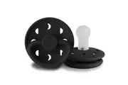 Frigg: Moon Phase Silicone Pacifier 2 Pack - Jet Black (6-18 months)