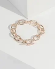 Rose Gold Chunky Round Link Bracelet Bracelet