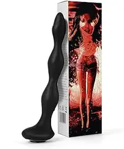 Bead Vibrator- 5 E-stim Shocking 10 Strong Vibrating Auto Heating Prostate Massager for Men Women. 8.66-inch Deep Insertion.Powerful Quiet 360° Bendable Magnetic Charging