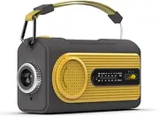 Waterproof Emergency Solar Weather Radio Portable Alert Radio, AM/FM Shortwave Survival LED Flashlight with SOS Alarm, 4-Way Powered