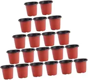 IWOWHERO 20pcs Plastic Flower Pot Planter Garden Nursery Pots Simple Design Flower Basin