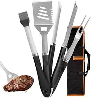 Barbecue Tools - Non-Stick Stainless Steel Utensils,with Storage Bag, Rust-Proof Outdoor Cooking Utensils, Lightweight Grilling Accessories for Outdoor Picnic RV Cooking