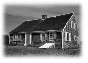 Cape Cod Colonial House Plans, single story w/ attic bedrooms, home plan prints