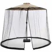 9ft Patio Umbrella Bug Screen w/Zipper Door and Polyester Netting(NET ONLY)