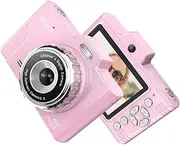 Blelsa Portable Camera 1080P Compact Camera 48Mp Dual Lenses 8× Optical Support 32Gb Tf Memory Card Ccd Camera with 2.8-Inch Tft Screen Great Boys Girls Adult Teenagers Students