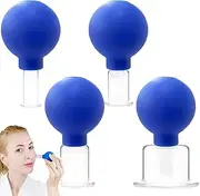 Face Cupping Set(4Pcs), Silicone Vacuum Suction Facial Cupping, Anti Cellulite, Anti Wrinkle and Ageless Skin, for Eyes, Face and Body Facial Set for